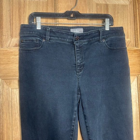 Chico's Women's Dark Blue Straight Leg Jeans size 2 - Picture 3 of 6